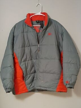 STARTER Gray Jacket with Bright Orange Accents